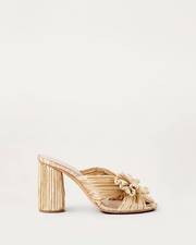 Penny Platinum Pleated Bow Heel | Loeffler Randall