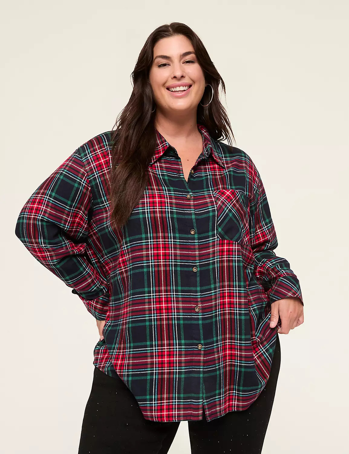Button-Down Plaid Shirt | Lane Bryant (US)