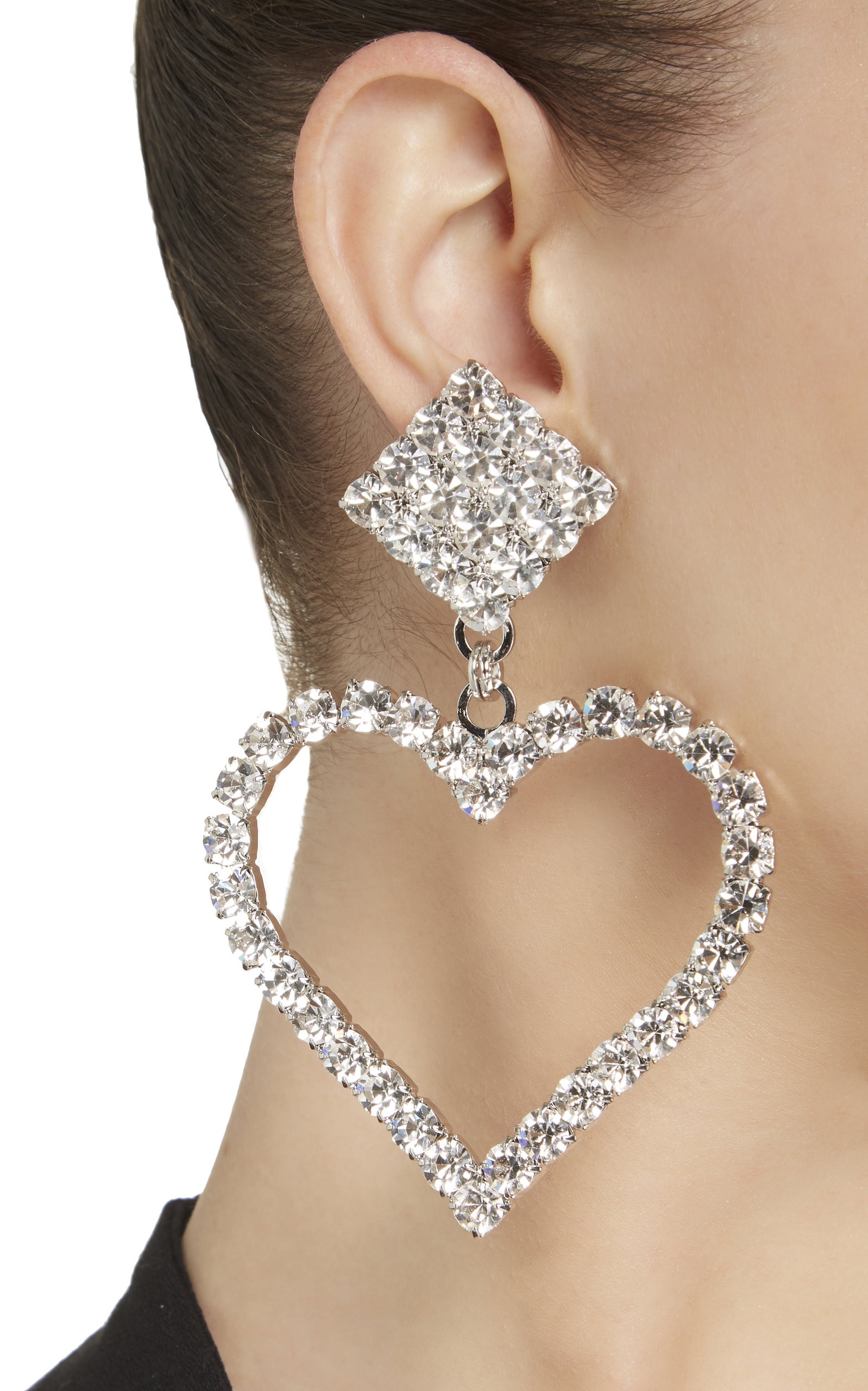 Crystal Heart Earrings | Moda Operandi Global