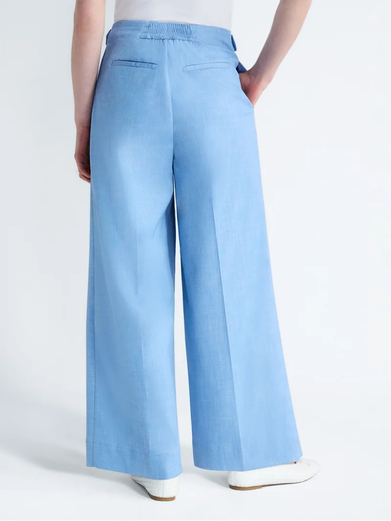 Free Assembly Women's and Women's Plus High Rise Wide Leg Cropped Pants, 27" Inseam, Sizes XS-4X | Walmart (US)