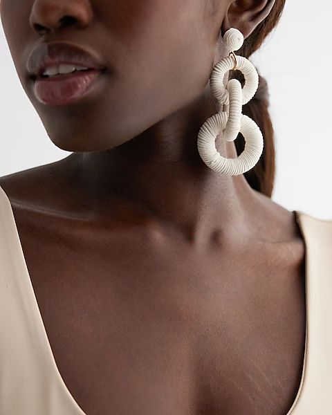 Wrapped Link Drop Earrings | Express