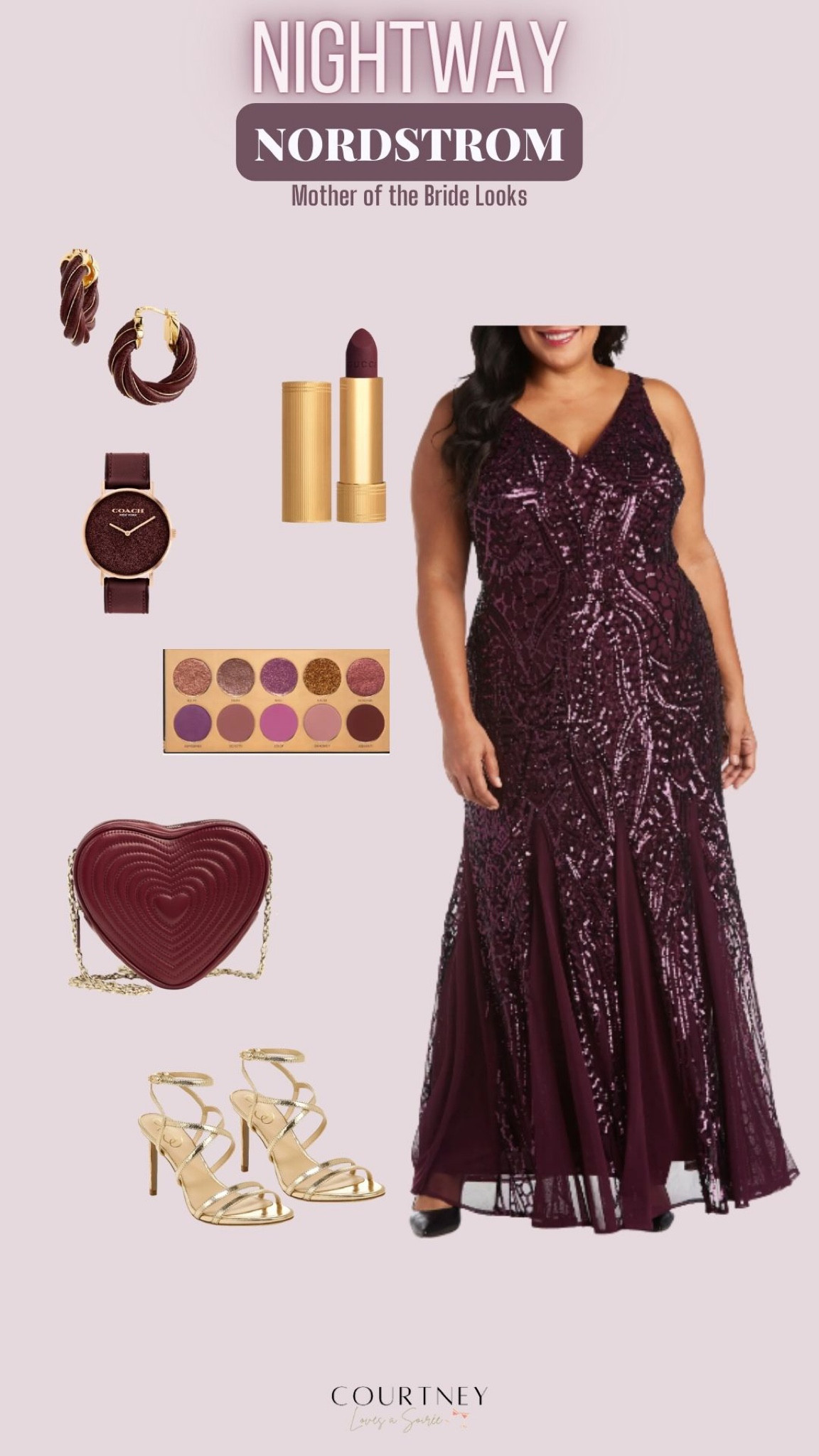 Shine bright like a star in the stunning burgundy sequined plus size mother of the bride dress from Nordstrom, complete with all the matching accessories! #ltkplussize #motherofthebride #nordstromfashion

#LTKcurves #LTKFind #LTKwedding