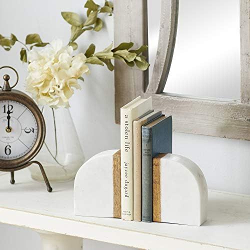 Deco 79 Bookends, PR 4" W, 5" H, White | Amazon (US)