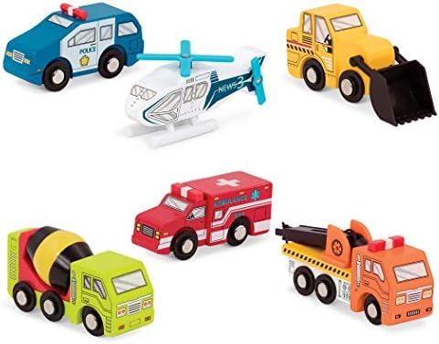 Battat - Wooden Vehicles – Miniature Wooden Toys, Including Toy Cars, Toy Trucks, Toy Helicopte... | Amazon (US)