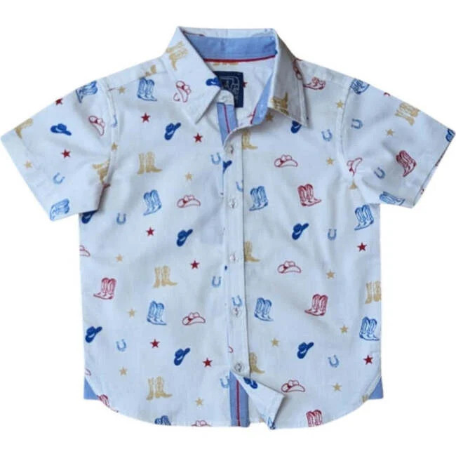 TukTuk Designs | Western Short Sleeve Shirt (Multicolor, Size 8Y) | Maisonette | Maisonette