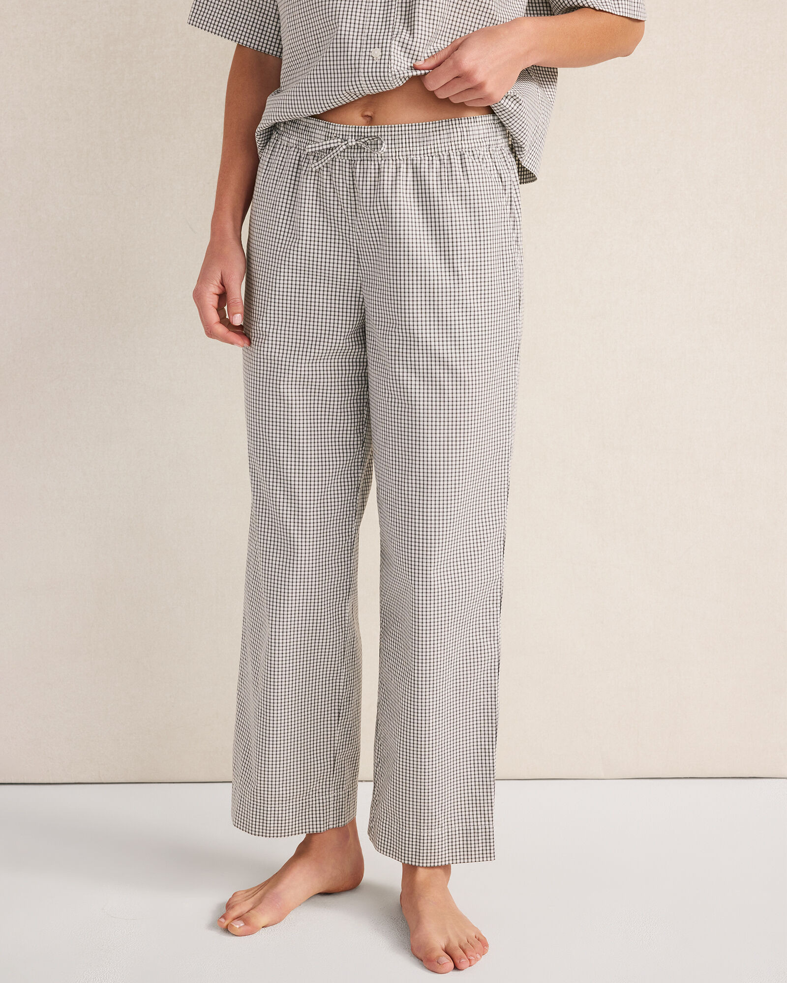 Organic Cotton Poplin Gingham Pajama Pants | Haven Well Within