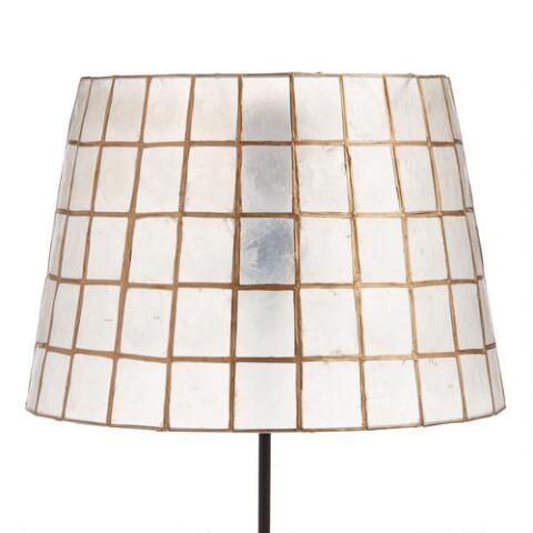 Gold Capiz Tapered Table Lamp Shade | World Market
