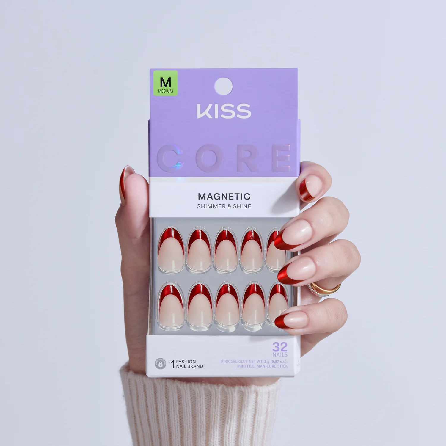 KISS CORE Magnetic Press On Glue Nails - Glistering | KISS, imPRESS, JOAH