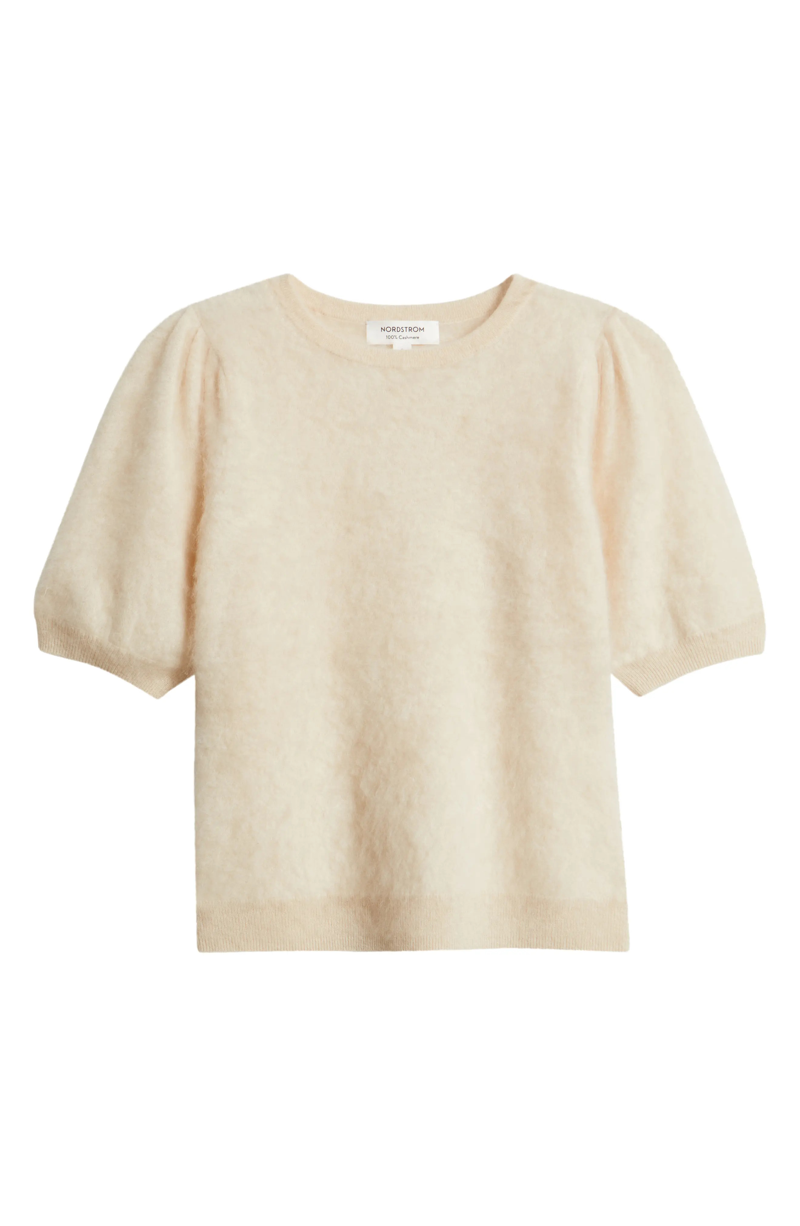 Femme Short Sleeve Brushed Cashmere Sweater | Nordstrom