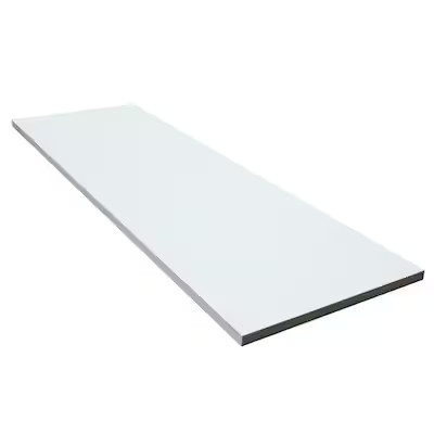 Project Source 47.65-in L x 15.75-in D x 0.65-in H White Rectangular Shelf Board | Lowe's