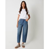 Barrel Leg Jeans in Mid Wash | Threadbare UK
