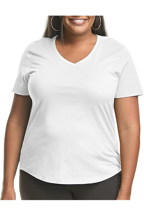 Amazon Essentials Women's Short-Sleeve V-Neck T-Shirt (Available in Plus Size) | Amazon (US)