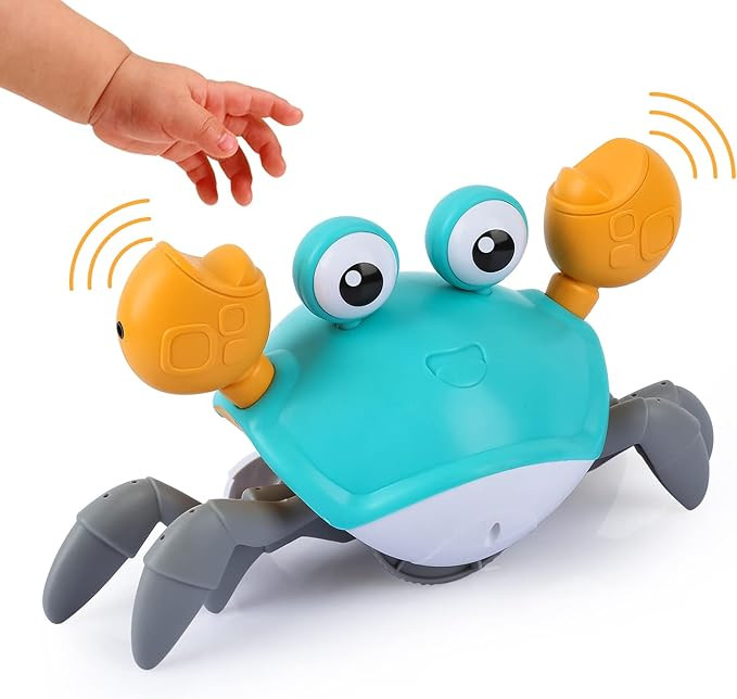 PintreeLand Crawling Crab Baby Toys with Music & Light, Tummy Time Interactive Toddler Toy Automa... | Amazon (US)