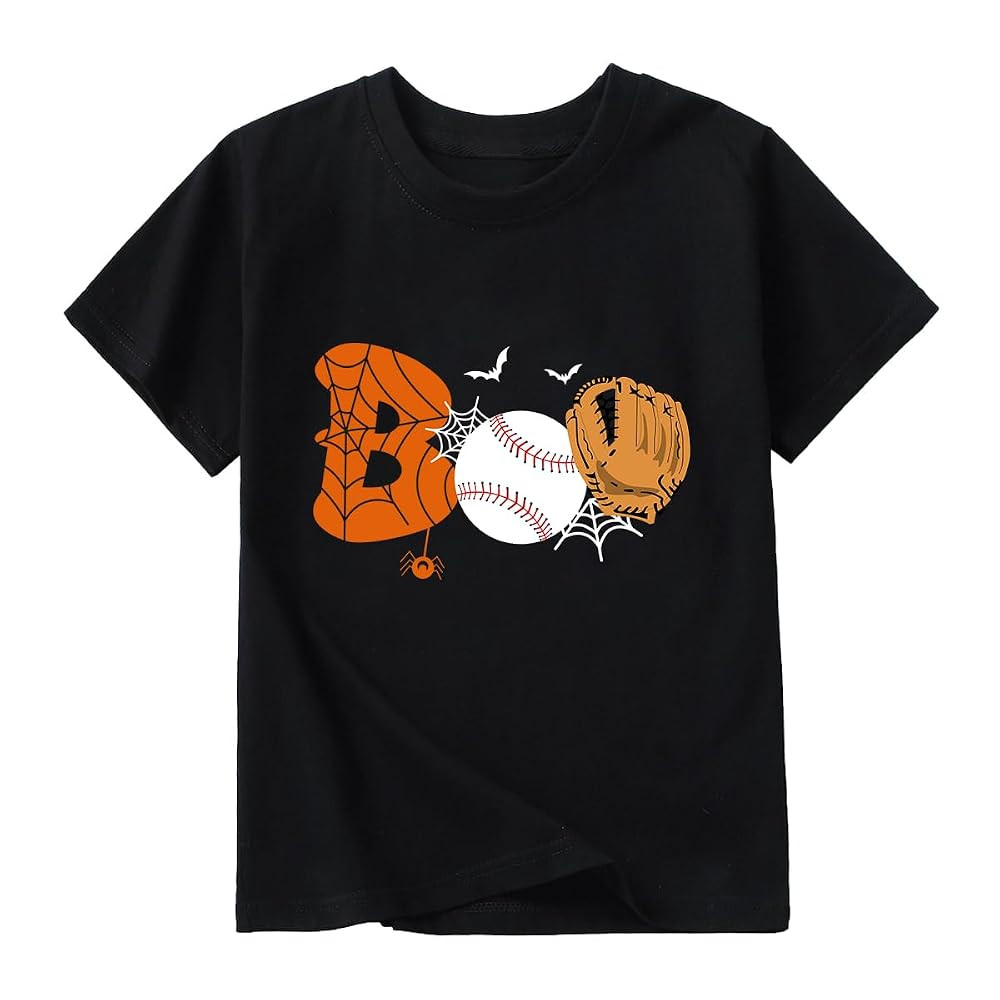 Toddler Boys Girls Halloween Shirt Skeleton Ghost T-Shirts Boo Tees Spooky Tops Short Sleeve 2-12... | Amazon (US)