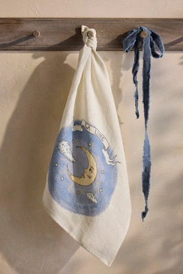 Tarot Linen Dish Towel, La Lune | Anthropologie (US)