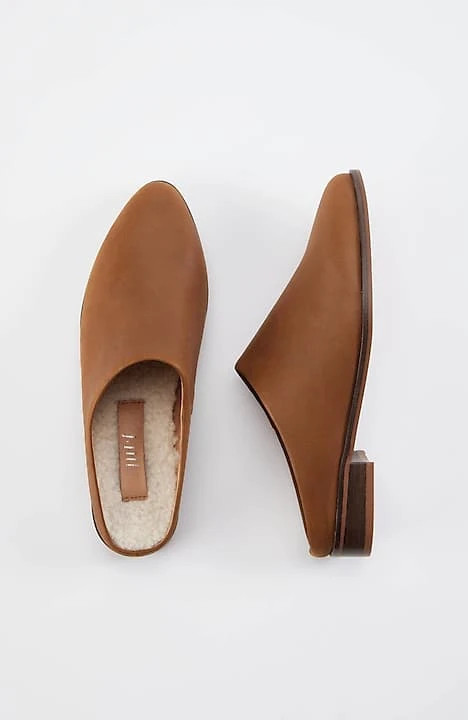 Poppy Sherpa-Lined Mules | J. Jill