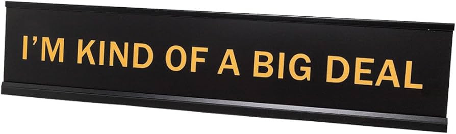 I'm Kind Of A Big Deal 2"x10" Novelty Nameplate Desk Sign | Amazon (US)
