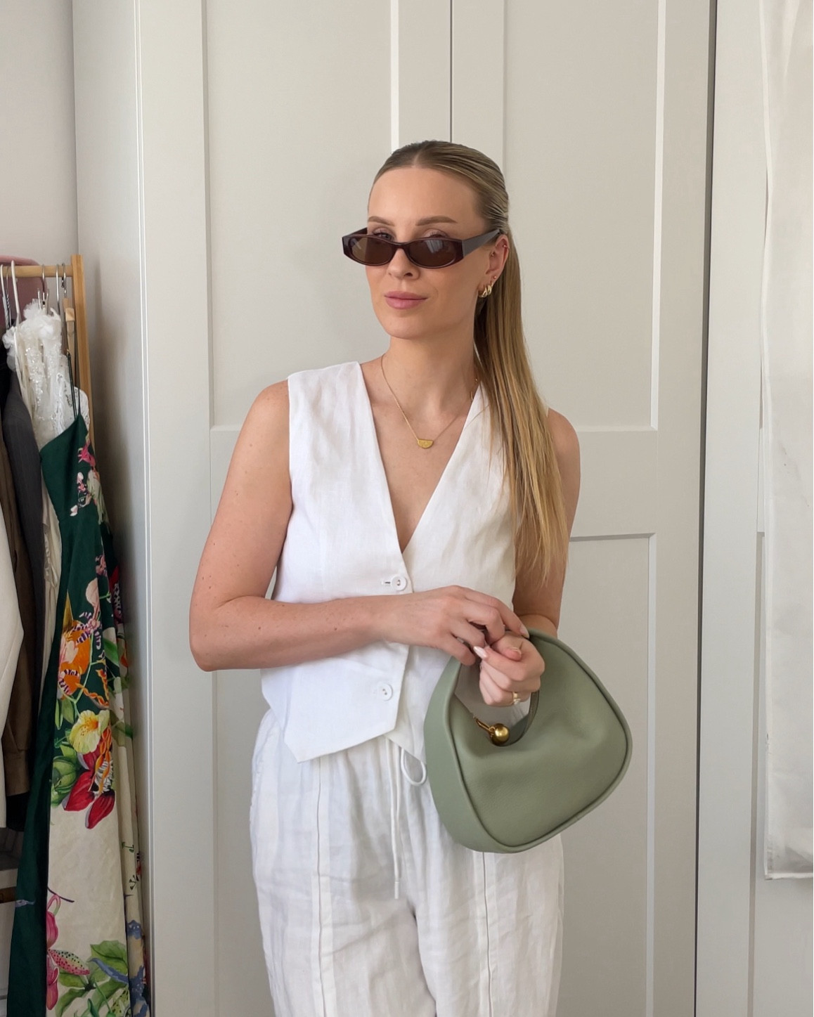 All white summer outfit is my favourite with a pop of colour 🌱 linked the exact pants and some more white linen pants similar! 

#LTKstyletip #LTKaustralia #LTKsummer