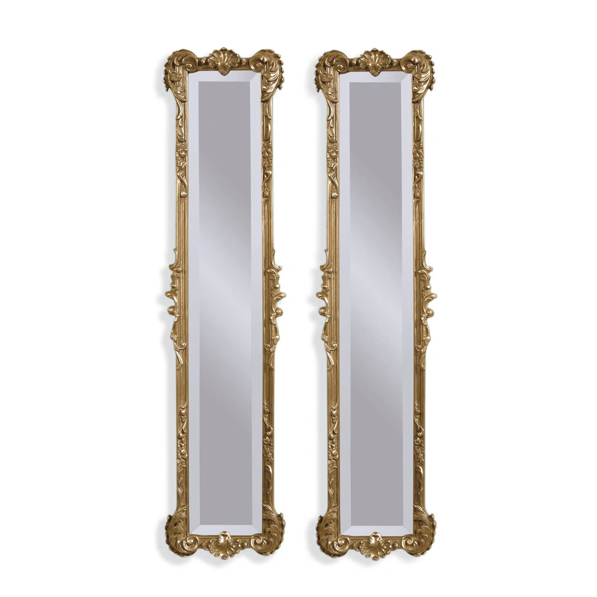 Helena Ornate Plastic Vintage Rectangular Wall Mirror (Set of 2) | Wayfair North America
