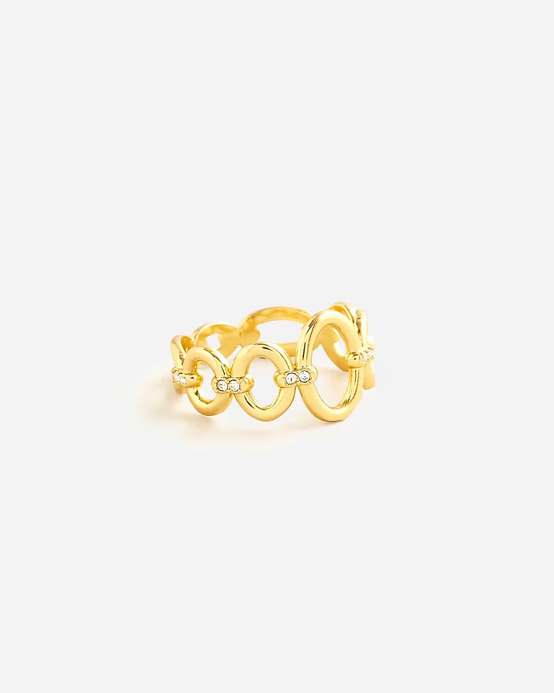 Metallic oval link ring | J.Crew US