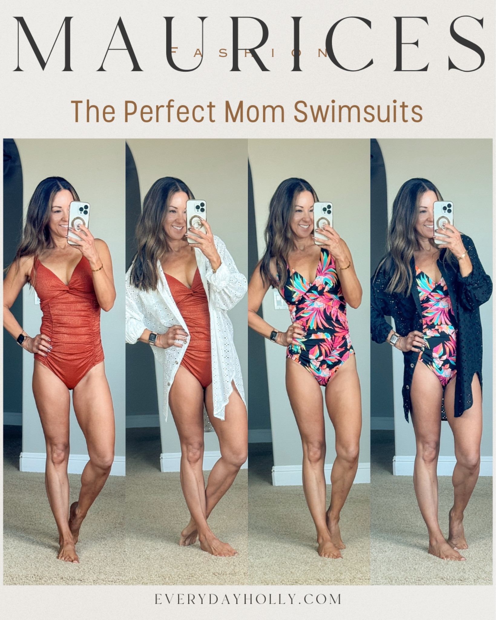 💥40% off all Swimwear‼️
🩱The perfect mom swimsuits! Full booty coverage, tummy control,ruching, support for the girls! 🙌🏻 
One piece bathing suits both size small I. Black floral and copper sparkle  Adjustable straps.  eyelet coverup Shacket size XS, runs oversized. Do not size up and consider sizing down if hob don’t want it too big. Resortwear, vacation, beach, pool party

#LTKswim #LTKtravel #LTKsalealert