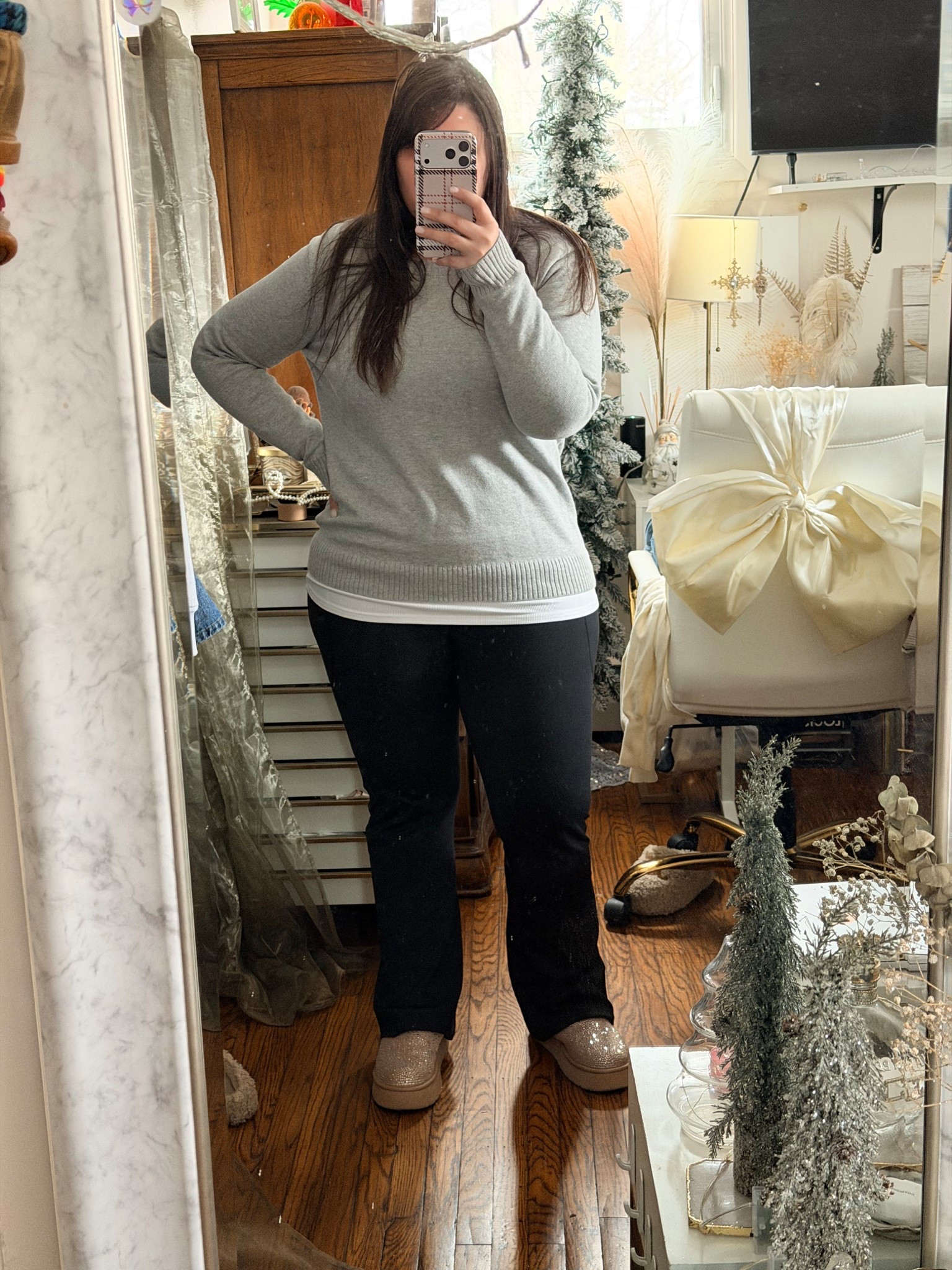 A layered head to toe look from Amazon. Minus my shoes. My yoga pants have pockets on both legs which is very convenient. My sweater + layer tee all come in several different color options. All pieces are super affordable + great quality especially for Amazon  

#LTKFindsUnder50 #LTKSeasonal #LTKootd