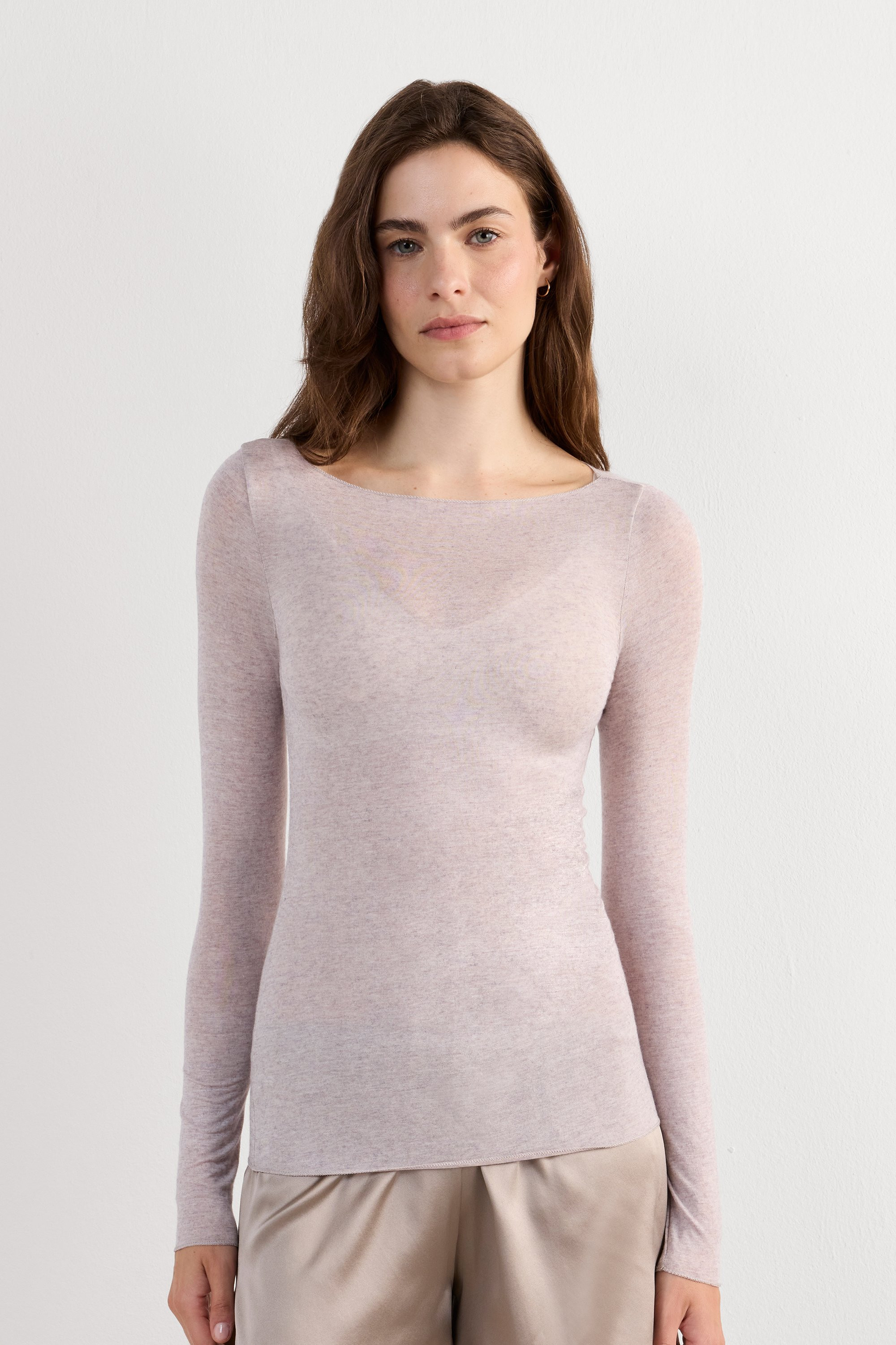 Sheer Cashmere Boat Neck Shirt | Intimissimi | Intimissimi (US)