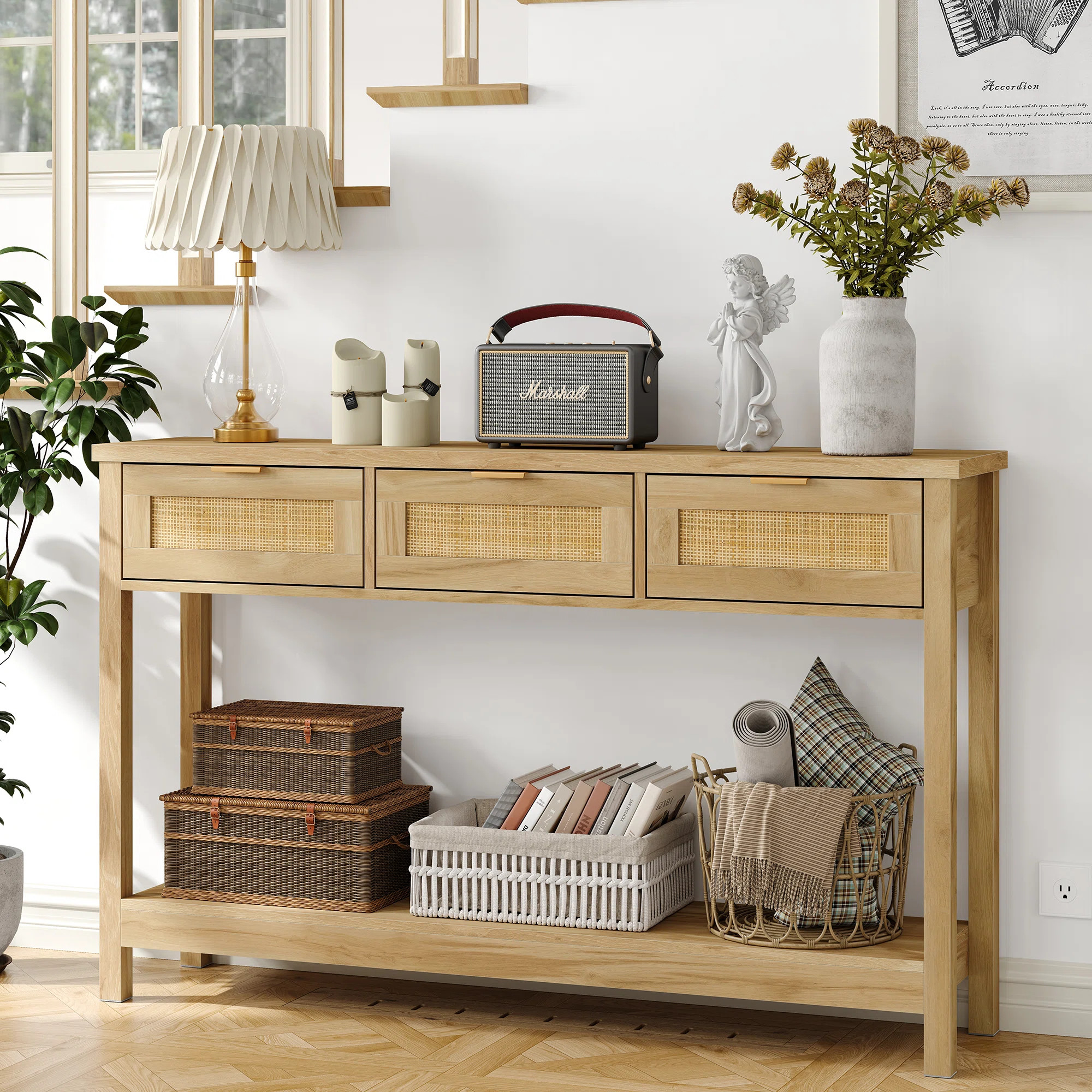 Bay Isle Home™ 51.2" Wood Console Table with 3 Drawers | Wayfair | Wayfair North America