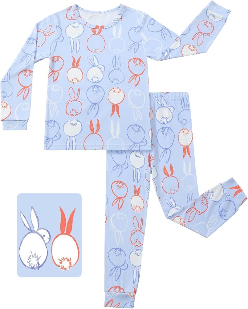 Bamboo Viscose Baby Boys Girls Pajama Sets 2-8Y Toddler Kids Softness Two Piece Long-Sleeve Snug ... | Amazon (US)