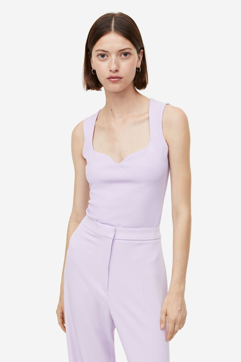 Sweetheart-neckline Top | H&M (US + CA)