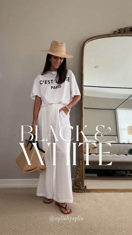 Black & White outfit inspo! 
I’m just shy of 5’7 wearing the size S top, M skirt, and XS trousers #StylinbyAylin #Aylin 

#LTKStyleTip #LTKFindsUnder100 #LTKFindsUnder50