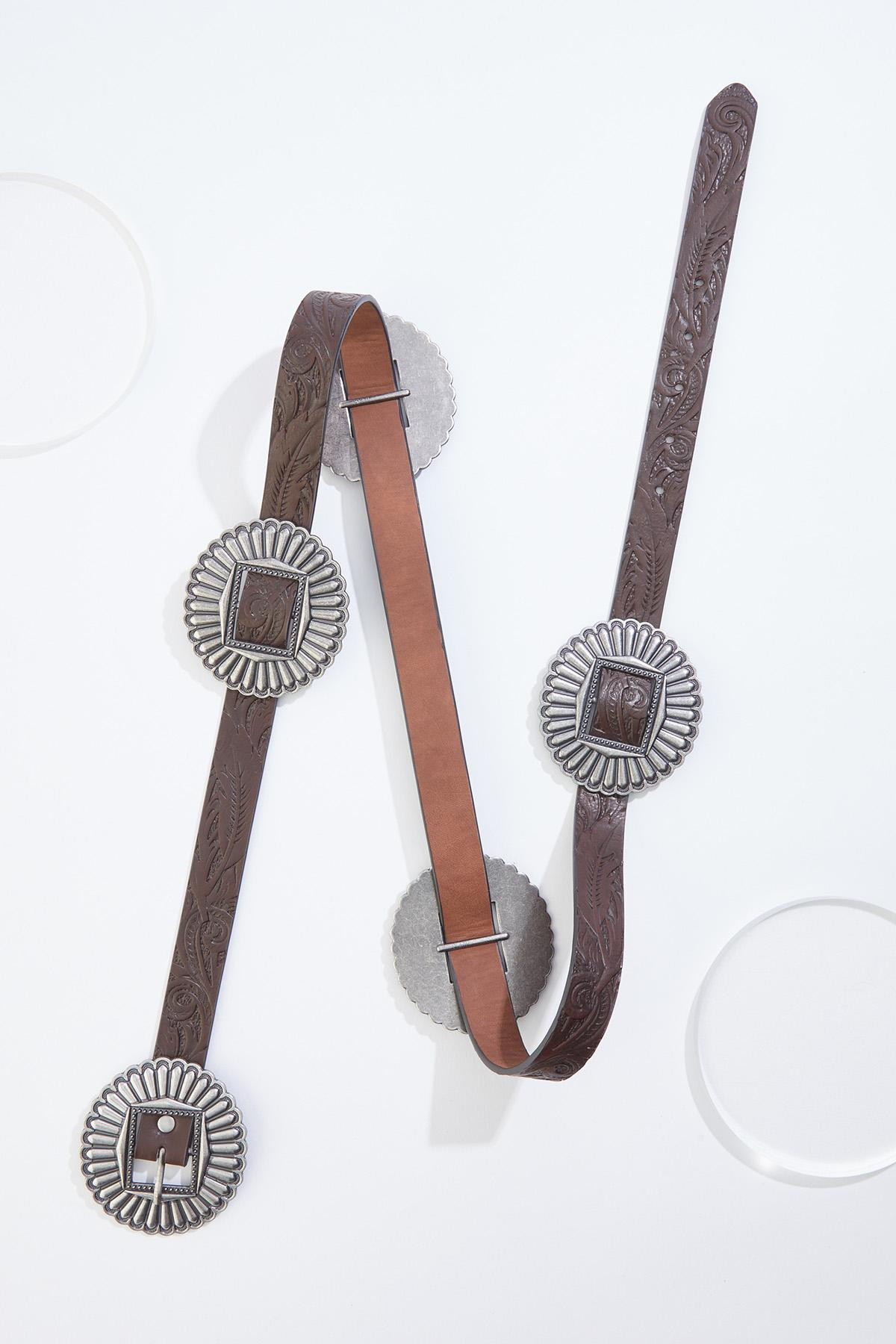 Western Tooled Concho Belt | Cato Fashions