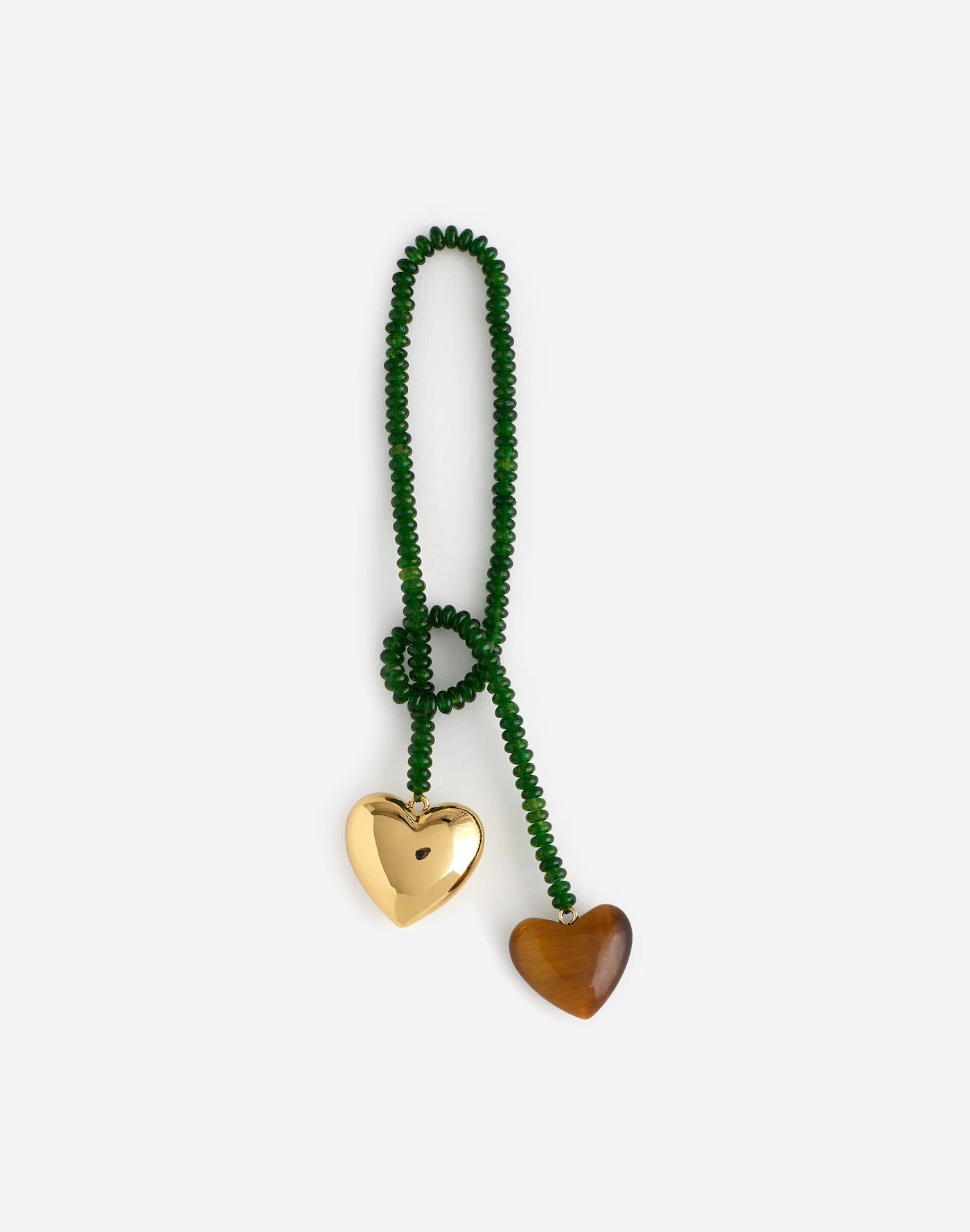 Double Heart Beaded Bag Charm | Madewell