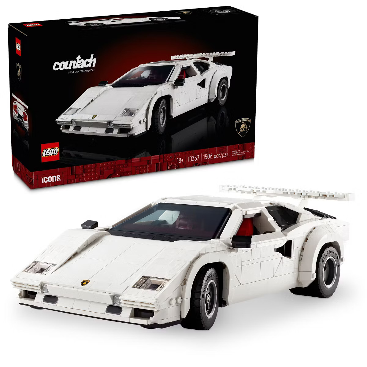 LEGO Icons Lamborghini Countach 5000 Quattrovalvole Set 10337 | Target