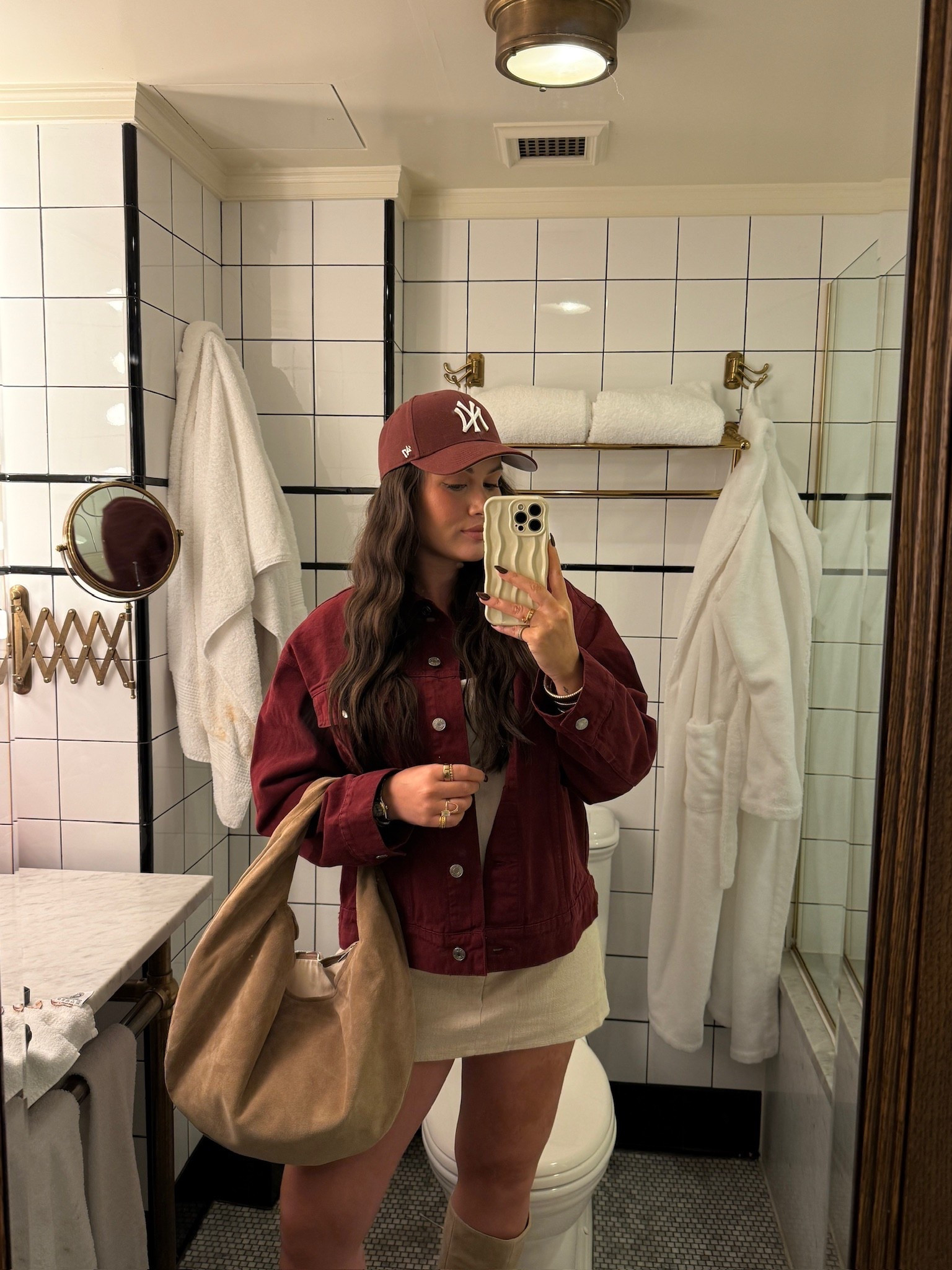 Burgundy and suede outfit for fall - wearing my favorite suede heels and bag! 

#LTKFindsUnder100 #LTKSeasonal #LTKStyleTip