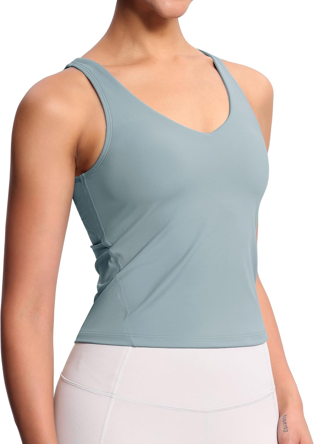 THE GYM PEOPLE Women's Longline Sports Bra Wirefree Workout Yoga Tank Top | Amazon (US)