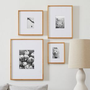 Multi-Mat Wood Gallery Frames - Wheat | West Elm (US)