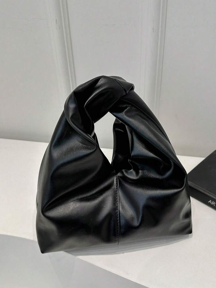 Fashionable Versatile Solid Color New PU Leather Shoulder Bag, Casual Minimalist Baguette Small Purse For Women | SHEIN