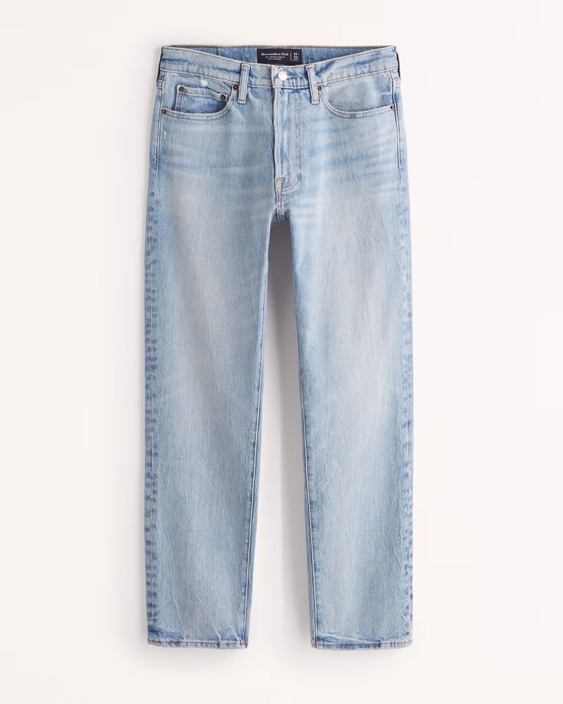 Men's 90s Straight Jeans | Men's | Abercrombie.com | Abercrombie & Fitch (US)