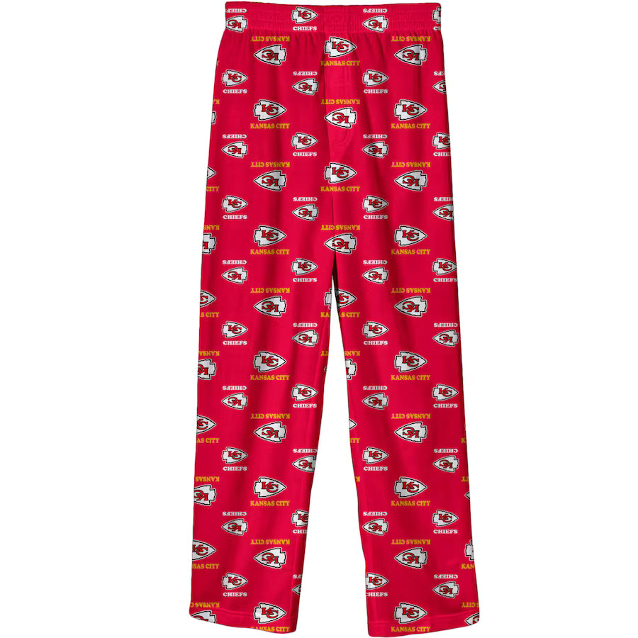 Youth Kansas City Chiefs Red Team Color Printed Pajama Pants | NFL Shop