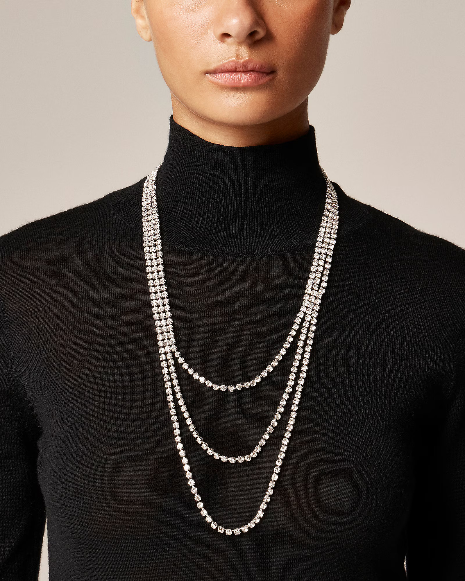 Layered crystal necklace | J. Crew US