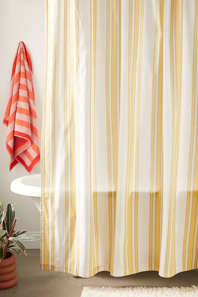 Ina Striped Shower Curtain | Urban Outfitters (US and RoW)