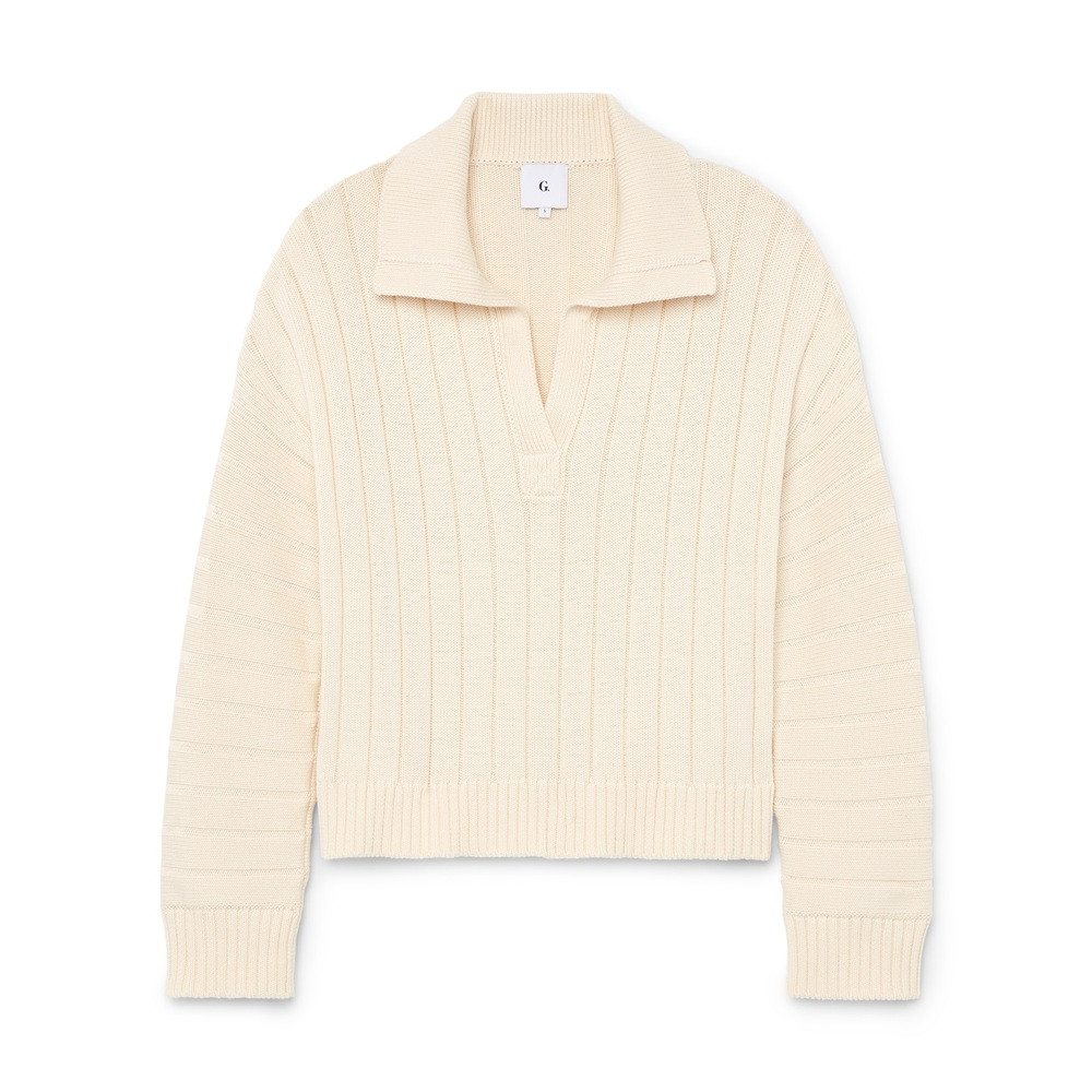 Roode Polo-Collar Ribbed Sweater | goop | goop