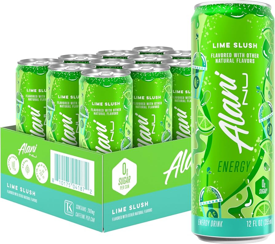 Alani Nu Lime Slush Sugar Free Energy Drink (Pack of 12) | Amazon (US)