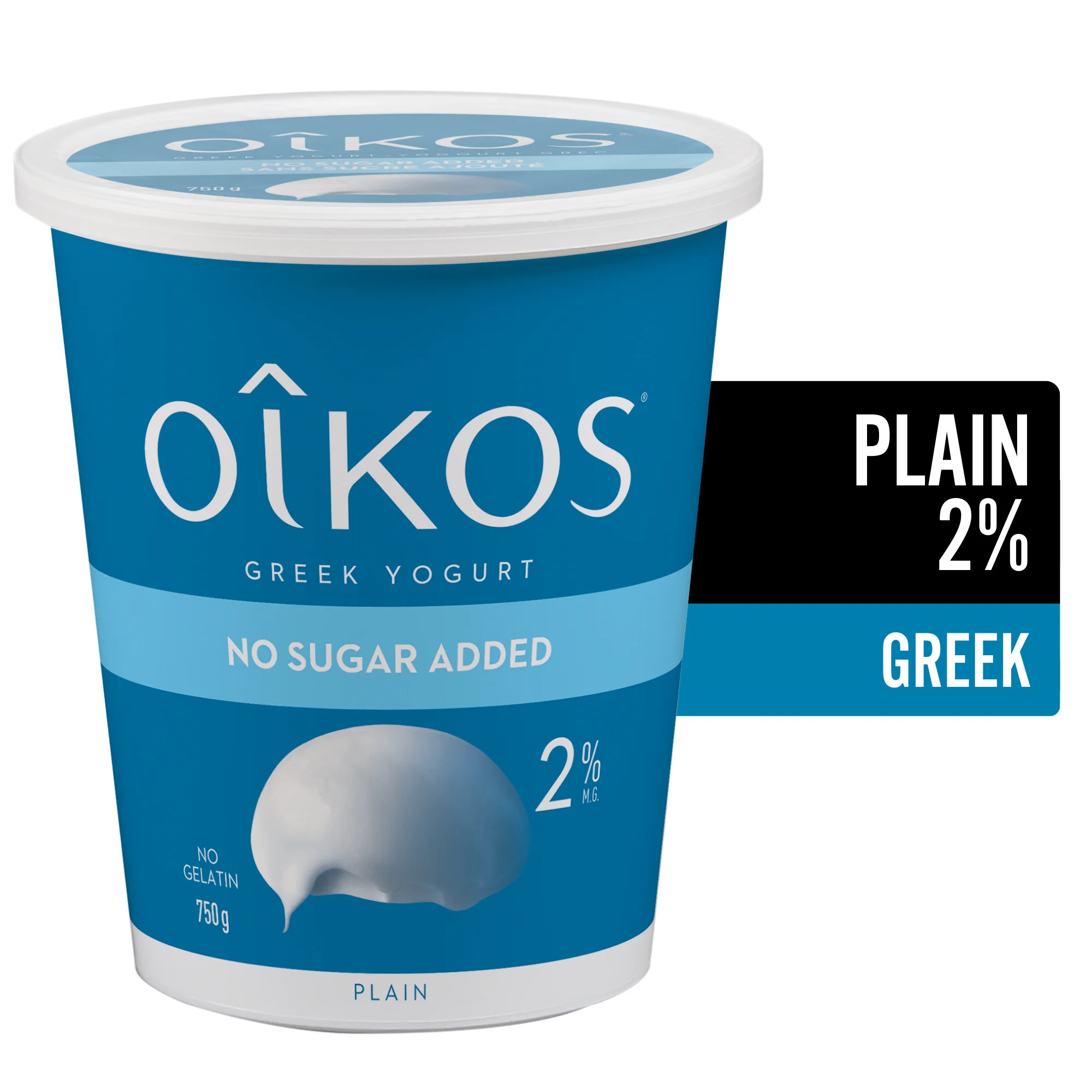 Oikos Greek Yogurt, Plain, 2% M.F. | Walmart (CA)