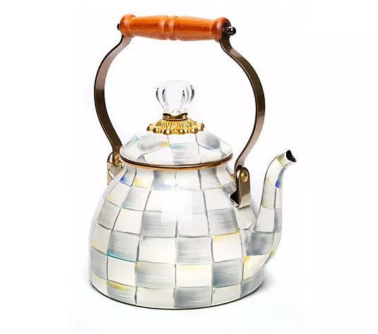 Mackenzie- Childs 2-Quart Enamel Tea Kettle | QVC