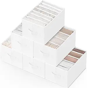 Criusia 6 Pack Large Clothes Organizer, Wardrobe Closet Organizer and Storage with Handles, Folda... | Amazon (US)