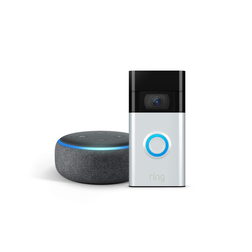 All-new Ring Video Doorbell, Satin Nickel (2020 release) with Echo Dot | Amazon (US)