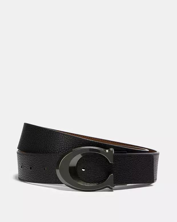 Signature Buckle Cut To Size Reversible Belt, 38 Mm | Coach Outlet