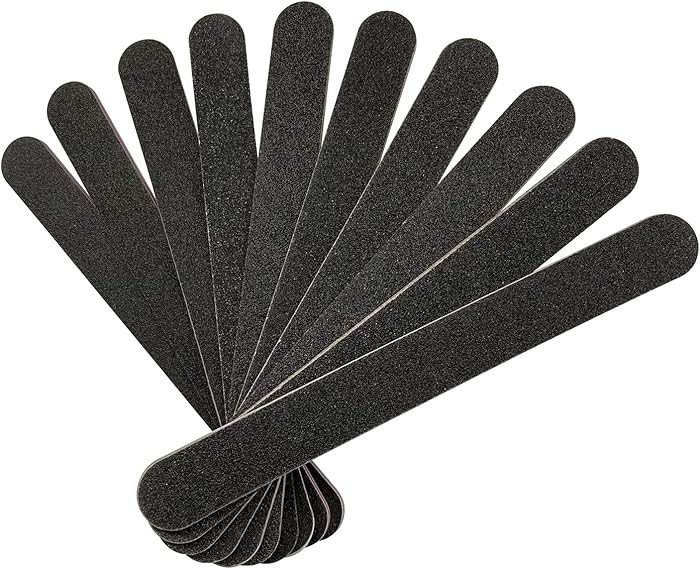 Nail File 10 PCS Professional Double Sided 100/180 Grit Nail Files Emery Board Black Manicure Ped... | Amazon (US)